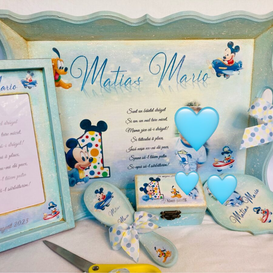 Set Prima Aniversare ”Micky cifra 1 ”