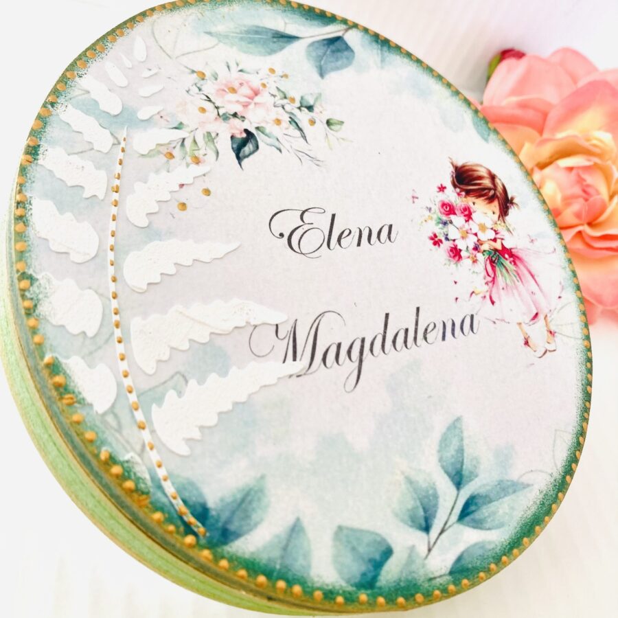 Cutie dințișori de lapte ”Fetita cu flori”