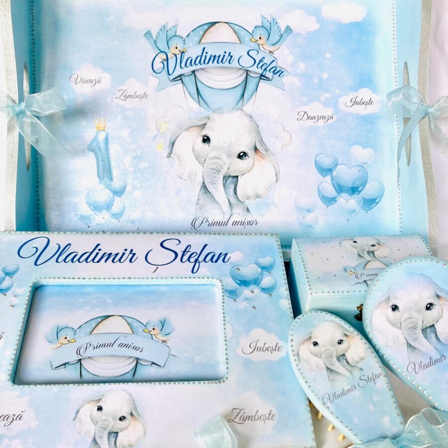 Set Prima Aniversare ”Elefantel albastru”