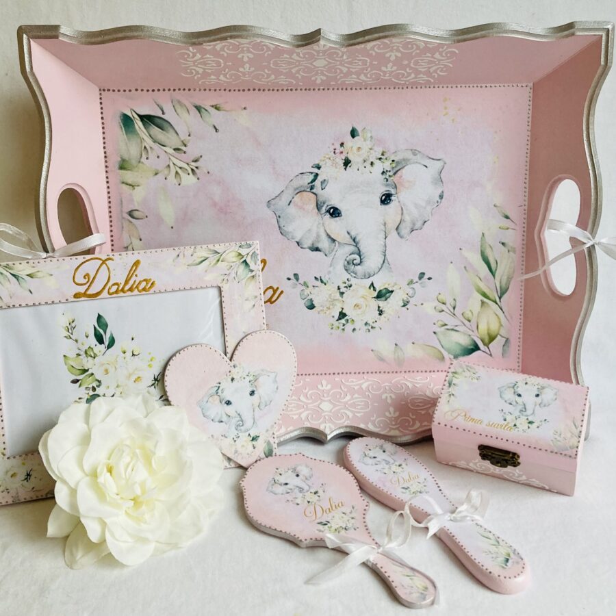 Set Prima Aniversare ”Elefant dantelat”