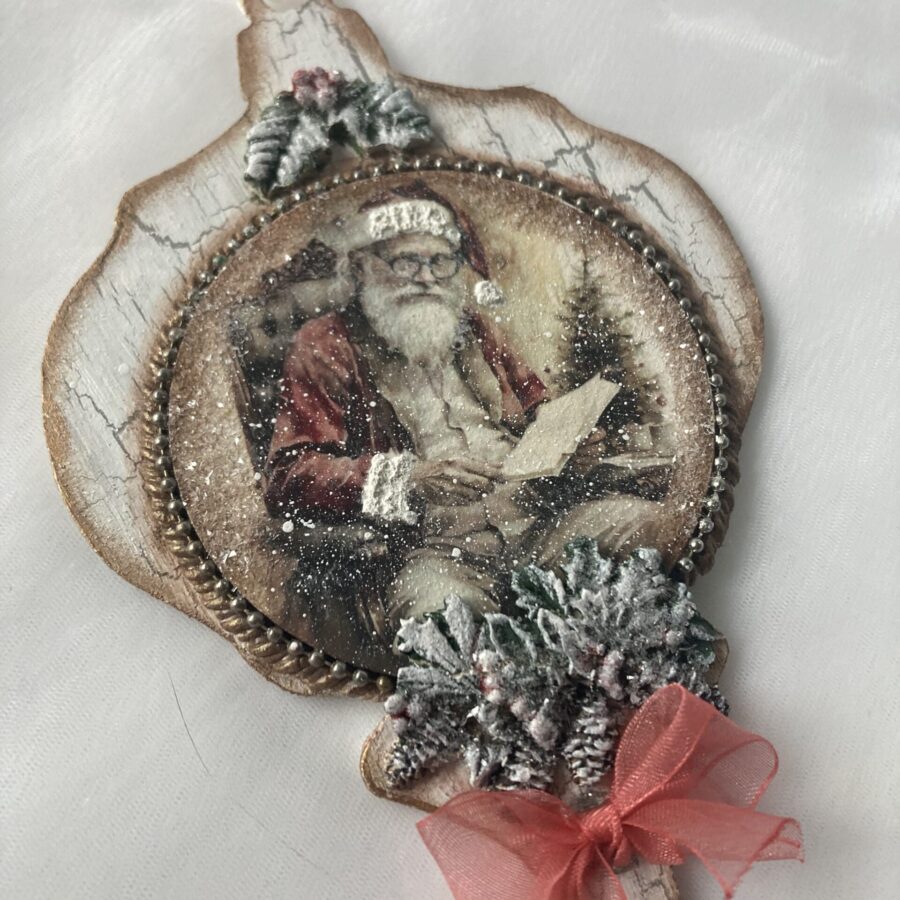 Ornament vintage ”Mos Craciun”
