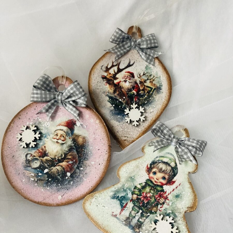 Set 3 ornamente ”Joy”