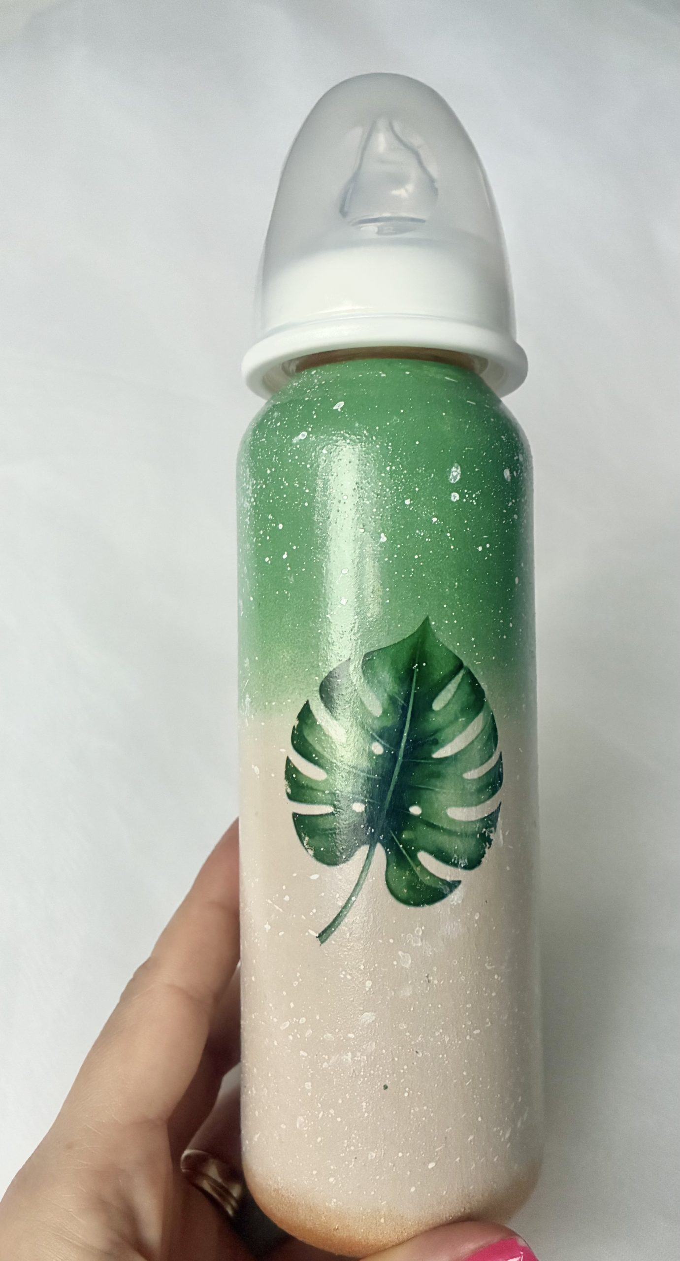 Biberon botez verde olive „Jungle” - Image 4