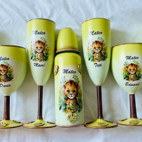 Pahare botez „Safari rustic”